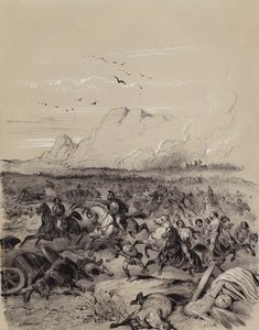 イタリアのヴェルチェッレの戦いで、ローマの将軍ガイウス・マリウスが侵攻してきたチンブリを撃退。 作： French School