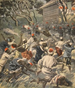 ルプチジャーナルのイラスト、サカラバ族の人々、マダガスカルを倒す：サプリメントイラストレーター、1898年4月3日