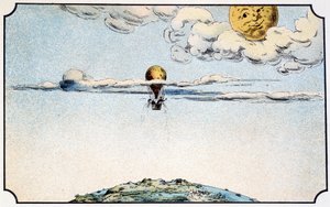 気球で月に向かって出発 - A. de Ville-d