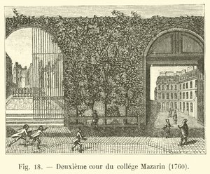 マザリンカレッジの中庭、1760年 作： French School