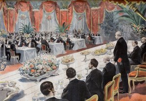 パリ証券取引所でのフランス商工業界のリーダーたちの夕食会 作： French School