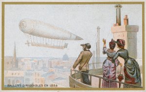 1884年の飛行船 作： French School