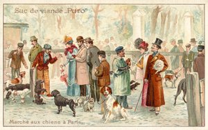 犬の市場、パリ（クロモリト 作： French School