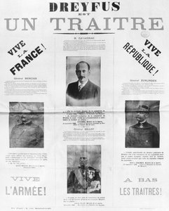 ドレイファスは、19世紀後半、中傷者の肖像画を描いたポスターを投稿しました。
