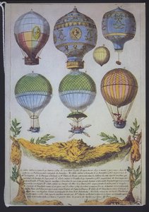 フランスの初期の気球による昇天 作： French School