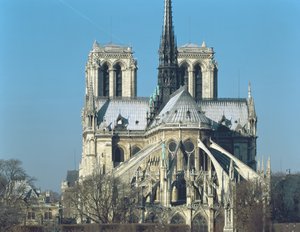 ノートルダムの東端、1163-1345 作： French School