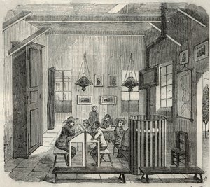 19世紀のビシェットルの馬鹿者学校 - エドモンド・テクシエ1852年の「パリの表」に掲載された図版 作： French School
