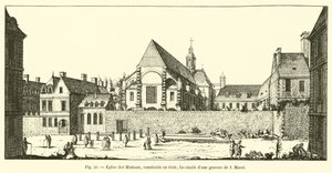 1610年に建てられたミニーム教会。 Iマロットによる彫刻のファクシミリ 作： French School