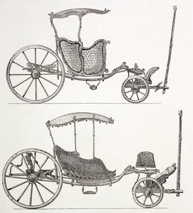 18世紀のフランス馬車、1875 作： French School
