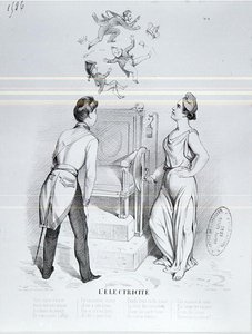 電気、1848年の革命の風刺画 作： French School