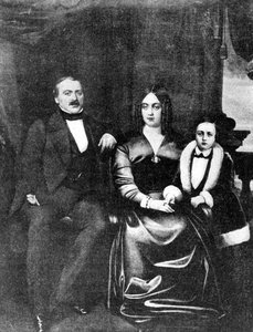 エミール・ゾラ（1840-1902）とその両親、1846年頃 作： French School