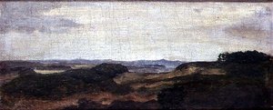 En Plein Air」風景画 1820年頃（紙に油彩） 作： French School