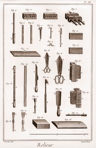 ドゥニ・ディドロ（1713-1784）とジャン・ダランベール（1717-1783）による「科学・芸術・職業の百科事典または辞典」。 作： French School