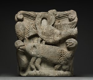 1100年代初頭、幻想的な生き物と3羽の鳥との関わりのある首都
