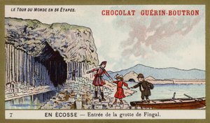 フィンガルの洞窟の入り口（スコットランド）（クロモリト 作： French School