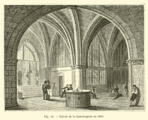1830年にコンシェルジュリーへの入り口 作： French School