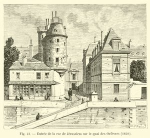 エルデサレム通りからオルフェーブル山の入り口、1850年 作： French School