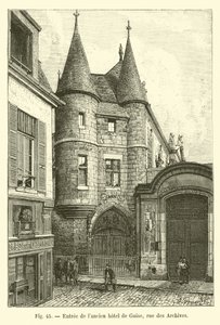古いギーズホテル、rue des Archivesへの入り口 作： French School