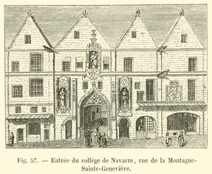 ナバラ大学への入り口、モンターニュサントジュヌヴィエーヴ通り 作： French School