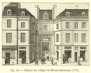 プレシスソルボンヌ大学への入り口、1779 作： French School