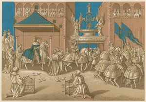 チャールズ7世のパリへの入国 作： French School