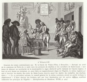 平等、フランス革命、1793 作： French School