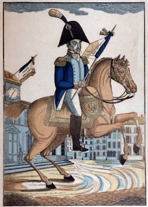 フランス国民衛兵総司令官ラファイエット侯爵マリー・ジョセフ・ジルベール・モティエ将軍（1757-1834）（ラ・ファイエット）の騎馬像 作： French School