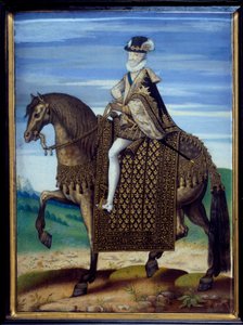 アンリ4世（1553-1610）の騎馬像 作： French School