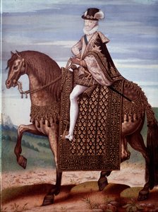 フランス王アンリ4世（1553-1610）の騎馬像（フランス王アンリ4世の肖像） 匿名の絵画