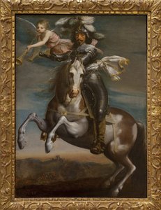ルイ13世（1601-1643）の騎馬像。1630年頃の作品。17世紀のフランス美術。ルーアン美術博物館 作： French School