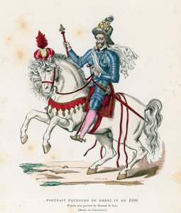1596年のフランス国王ヘンリー4世の乗馬の肖像 作： French School