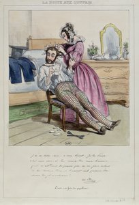 アーネストは彼の髪をカールさせた、1840年頃