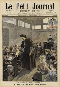 フランスの学校教師であるユージニーボンネフォワは、校庭で働く労働者の子供たちのために学校に通っています。 作： French School