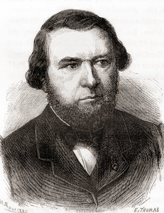 Eugène-Melchior Péligot、1870年頃に出版された「Les Merveilles de la Science」より（エングレーヴィング）。 作： French School