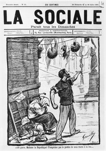 立ち退き、ラソーシャルからの表紙、1895年7月21〜28日 作： French School