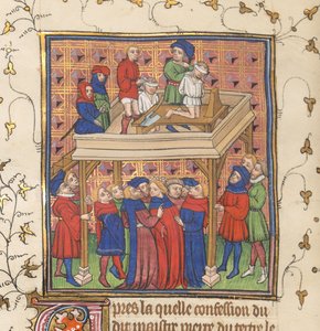 Chronicles of France または St. Denis からの処刑 作： French School