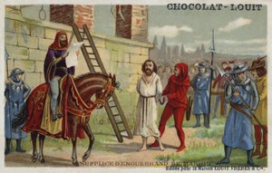 1315年、フランスのフィリップ4世の大臣Enguerrand de Marignyの死刑 作： French School