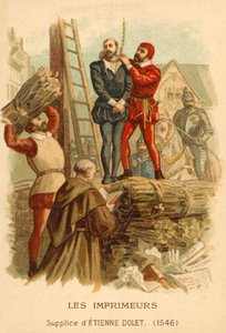 エティエンヌ・ドレの処刑、フランスの学者、翻訳者、印刷業者、パリ、1546年 作： French School