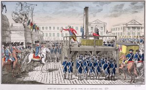 ルイ16世の処刑（1754-93）1793年1月21日 作： French School
