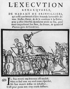 ブリンヴィリエ侯爵の死刑、1676年 作： French School