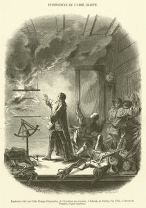 1761年、科学アカデミーのシャペ・ドートロシュ氏がシベリアのトボリスクで行った体験（版画 作： French School