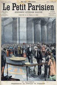 パンテオンでのフーコーの振り子体験 ジョセフ・ショーミィ（1849-1919）（フランスの政治家、公共教育大臣）と一緒に " Le petit Parisien " で