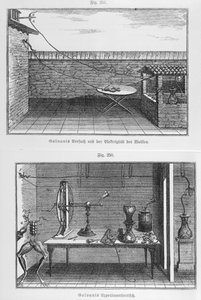 18世紀後半のルイガルヴァーニ（1737-98）によるカエルの実験 作： French School