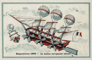 博覧会1900-飛行船 作： French School