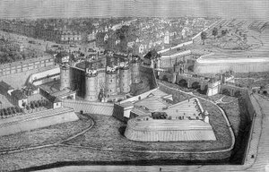 1650年、パリのバスティーユの外観。 作： French School