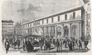 パリの医学部の外観 - Edmond Texier 1852年の「Tableau-de-Paris」に掲載されたエングレーヴィング 作： French School