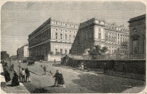オルセー広場の建物の外観 - Edmond Texier 1852年の「Tableau-de-Paris」に掲載された版画 作： French School