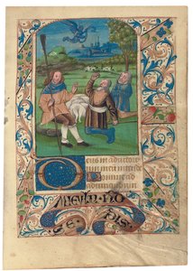 F. 37羊飼いへの告知、c.1480 作： French School