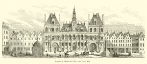 ルイ13世の下、オテルドヴィルのファサード 作： French School
