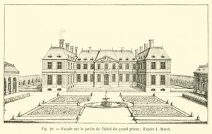 グランプリのホテルの庭のファサード。マロットの後 作： French School